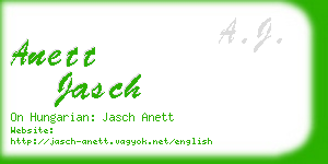 anett jasch business card